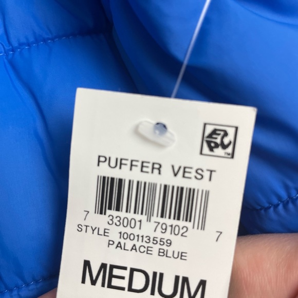 Style & Co Pacific Blue Light Weight Puffer Vest Size Medium New with Tags - Picture 6 of 8